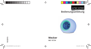 Bedienungsanleitung Tec Star MD 15734 Wecker