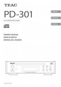 Mode d’emploi TEAC PD-301 Tuner