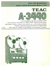 Mode d’emploi TEAC A-3440 Enregistreur à bande