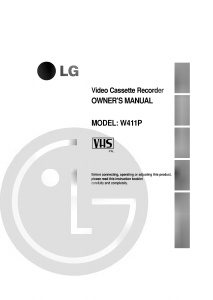 Manual LG W411P Video recorder