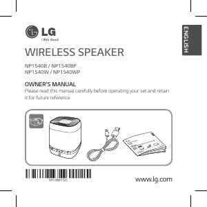 Manual LG NP1540W Speaker