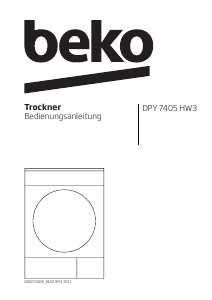 Bedienungsanleitung BEKO DPY 7405 HW3 Trockner