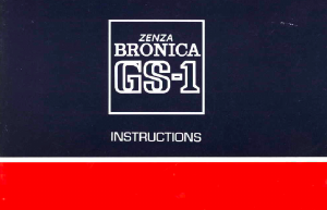 Handleiding Bronica GS-1 Camera