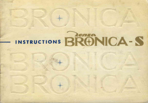 Handleiding Bronica S Camera