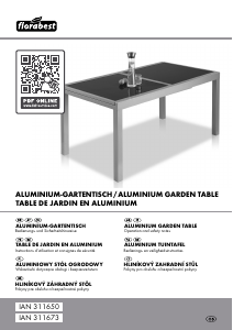 Handleiding Florabest IAN 311673 Tuintafel