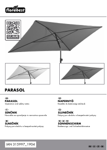 Használati útmutató Florabest IAN 315997 Kerti napernyő