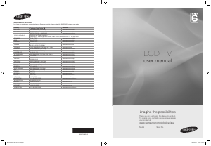 Manual Samsung LE40A696M1W LCD Television