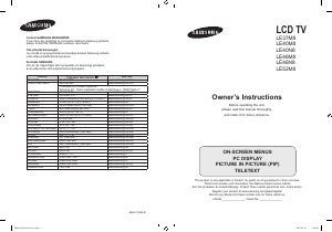 Bruksanvisning Samsung LE40N87BC LCD TV