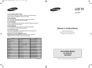Kullanım kılavuzu Samsung LE19R71B LCD televizyon