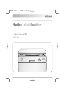 Mode d’emploi Faure FDF211 Lave-vaisselle