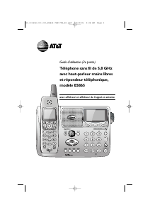 Mode d’emploi AT&T E5865 Téléphone sans fil