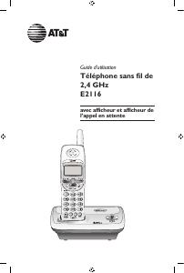 Mode d’emploi AT&T E2116 Téléphone sans fil