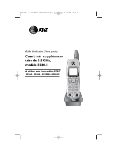 Mode d’emploi AT&T E580-1 Téléphone sans fil