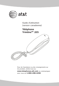 Mode d’emploi AT&T Trimline 205 Téléphone