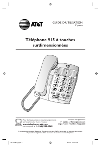 Mode d’emploi AT&T 915 Téléphone