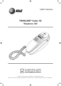 Manual AT&T Trimline 265 Phone