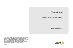 Manual Sanyo Vero (Sprint) Mobile Phone