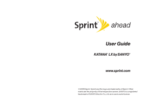 Manual Sanyo Katana LX (Sprint) Mobile Phone