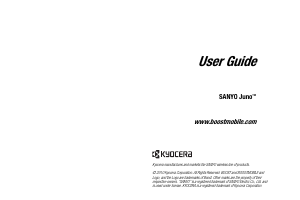 Manual Sanyo Juno (Boost Mobile) Mobile Phone