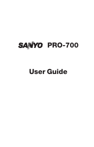 Manual Sanyo Pro 700 Mobile Phone