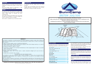 Handleiding SunnCamp Breton 300 Tent