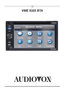 Handleiding Audiovox VME 9325 BTA Autoradio