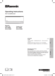 Manual Rasonic RS-LS9WK Air Conditioner