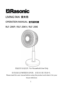 Manual Rasonic RLF-20KP Fan