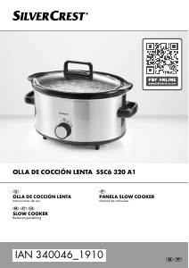 Manual SilverCrest IAN 340046 Panela de cozedura lenta