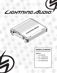 Manual de uso Lightning Audio LA-1000MD Amplificador para coche