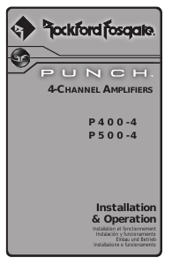 Manual Rockford Fosgate P400-4 Car Amplifier