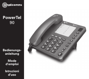 Manuale Amplicomms PowerTel 90 Telefono