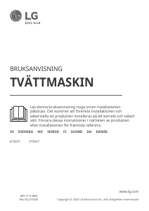 Bruksanvisning LG F4DV508S0W Tvättmaskin