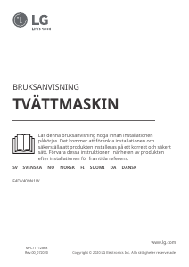 Bruksanvisning LG F4DV409N1W Tvättmaskin