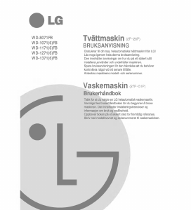 Bruksanvisning LG WD-1071FB Tvättmaskin