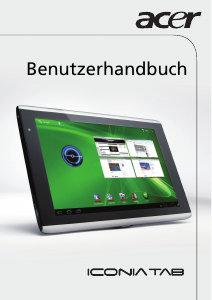 Bedienungsanleitung Acer Iconia Tab A500 Tablet