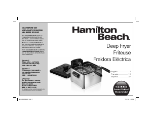 Mode d’emploi Hamilton Beach 35034 Friteuse