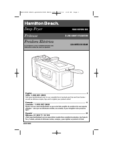 Manual de uso Hamilton Beach 35200 Freidora