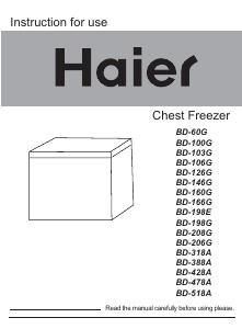 Manual Haier BD-103G Freezer