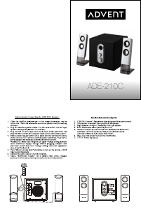 Handleiding Advent ADE-210C Luidspreker