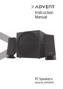 Manual Advent ASP21BK15 Speaker