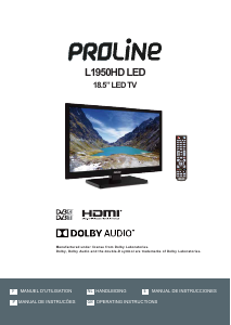 Mode d’emploi Proline L1950HD Téléviseur LED