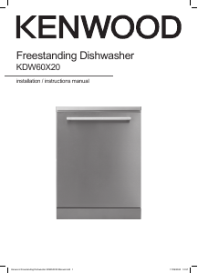 Manual Kenwood KDW60X20 Dishwasher