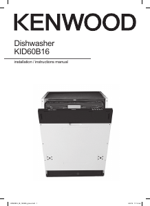 Manual Kenwood KID60B16 Dishwasher
