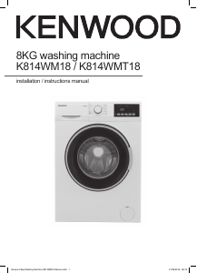 Handleiding Kenwood K814WM18 Wasmachine