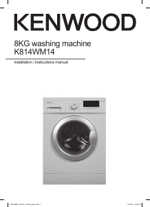 Manual Kenwood K814WM14 Washing Machine