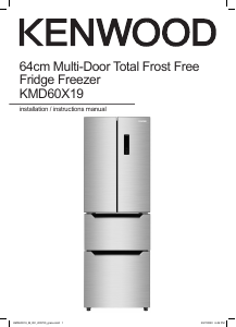 Kenwood kmd60x19 fridge deals freezer