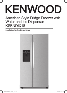 Manual Kenwood KSBNDIX18 Fridge-Freezer