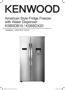 Manual Kenwood KSBSDB19 Fridge-Freezer