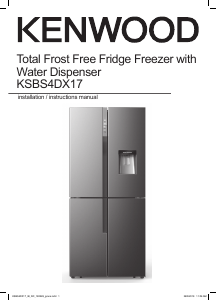 Manual Kenwood KSBS4DX17 Fridge-Freezer